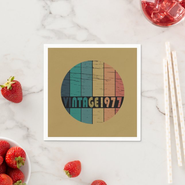 Guardanapo De Papel Nascer de aniversário de 1977 (Insitu)