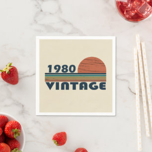 Guardanapo De Papel Nascer de aniversário de 1980