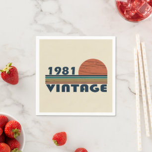 Guardanapo De Papel Nascer de aniversário de 1981