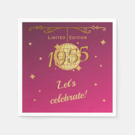 Guardanapo De Papel Nascer em cor-de-rosa decoração de festa de aniver