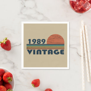 Guardanapo De Papel Nascer em presente de aniversário de 1989