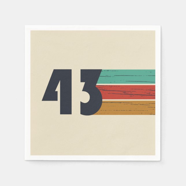 Guardanapo De Papel nascer na festa de aniversário de 1943 (Frente)