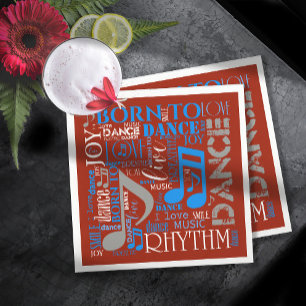 Guardanapo De Papel Nascer to Dance Blue/White/Any Color ID277