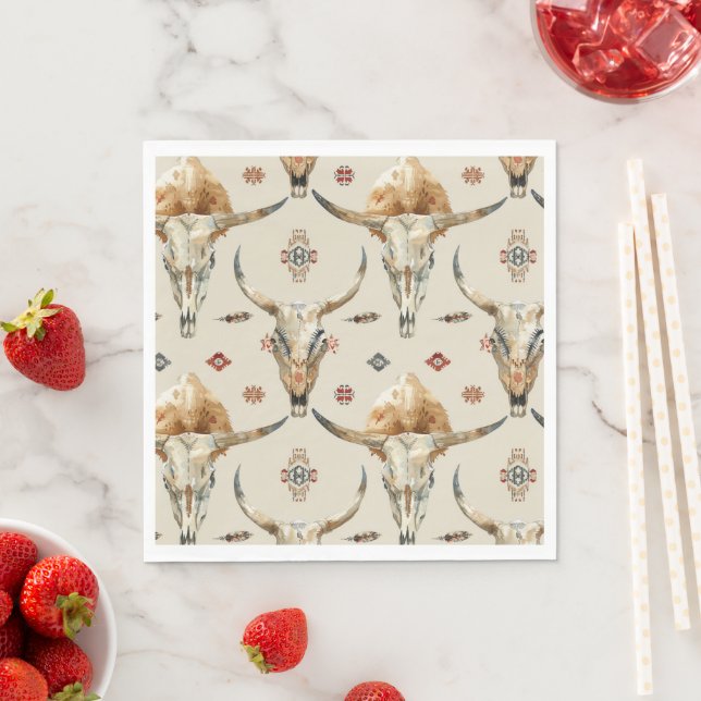 Guardanapo De Papel Nascimentos de Penas Nativas Tribais Castanho Aniv (Insitu)