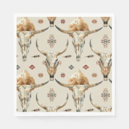 Guardanapo De Papel Nascimentos de Penas Nativas Tribais Castanho Aniv