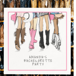 Guardanapo De Papel Nashville Bachelorette - Personalizar Moda Desenha