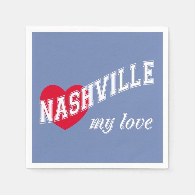 Guardanapo De Papel Nashville meu amor (Frente)