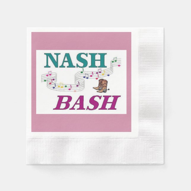 Guardanapo De Papel Nashville Nash Bash Music (Frente)