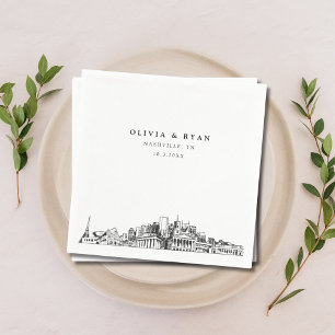 Guardanapo De Papel Nashville Wedktail Napkin