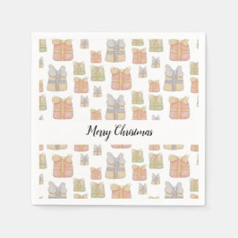 Guardanapo De Papel Natais vintages Bonitos Oferecem Arte Por Aquarela