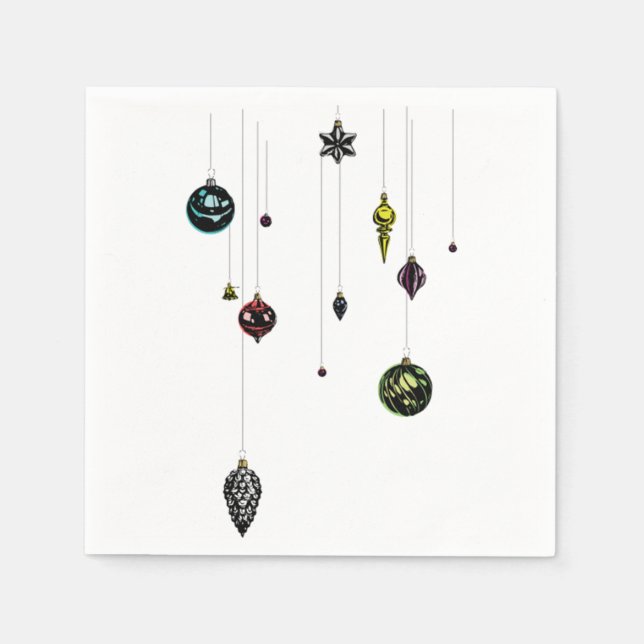 Guardanapo De Papel Natais vintages Ornamentos 31 (Frente)