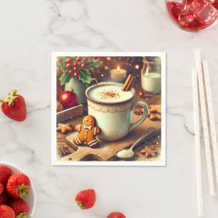 Guardanapo De Papel Natais vintages Pão-Pão-Pó Quente Descamação de Le