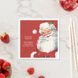 Guardanapo De Papel Natais vintages Santa Claus, Jolly e Winking