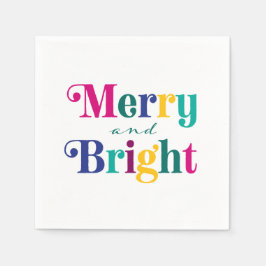 Guardanapo De Papel Natal Alegre e Brilhante Colorido Feriado