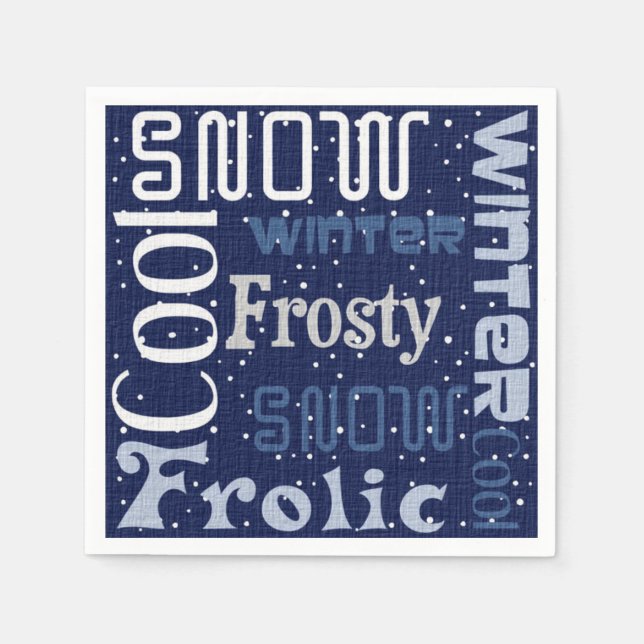 Guardanapo De Papel Natal - Azul (Frente)