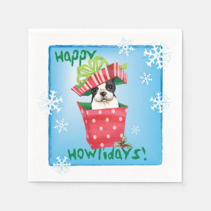 Guardanapo De Papel Natal Boston Terrier