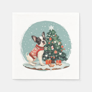 Guardanapo De Papel Natal Boston Terrier Dog
