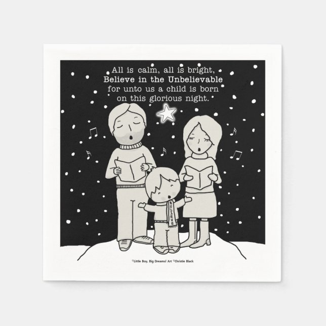 Guardanapo De Papel Natal Caroling (Frente)