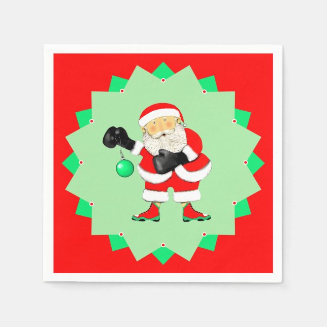 Guardanapo De Papel Natal Criativo de Boxe (Frente)