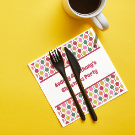 Guardanapo De Papel Natal da Mensagem Personalizada de Padrão Geométri