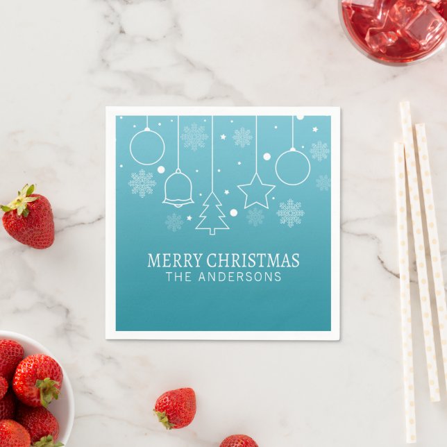 Guardanapo De Papel Natal de Nome Personalizado Personalizado | Nápole (Insitu)