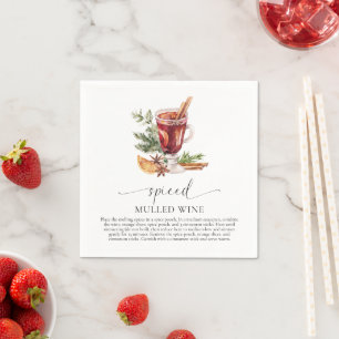 Guardanapo De Papel Natal do kit de receitas de vinho com mudas