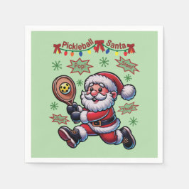 Guardanapo De Papel Natal do Pickleball Papai Noel