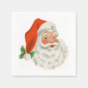 Guardanapo De Papel Natal do Retro Vintage Jolly Papai Noel