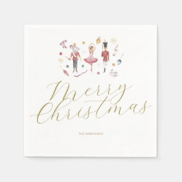 Guardanapo De Papel Natal Elegante Mínimo O Feriado do Quebra-Nozes