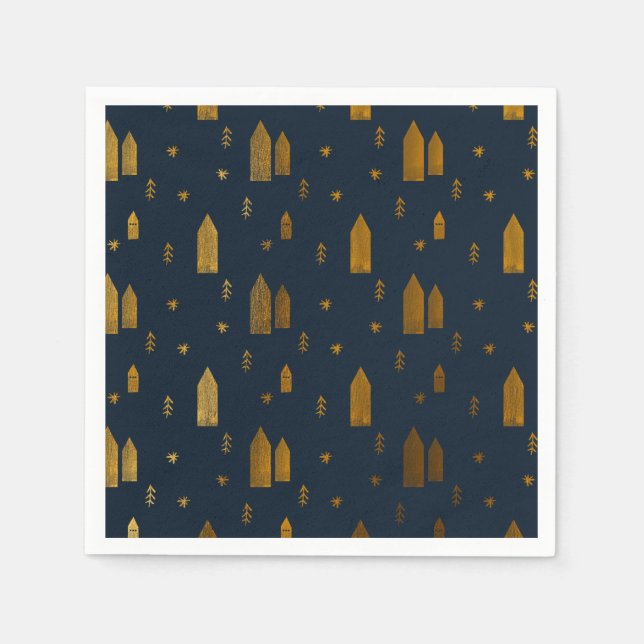 Guardanapo De Papel Natal Elegante na Escandinávia (Frente)