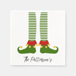 Guardanapo De Papel Natal Elf Feriado Alegria Festiva