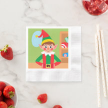 Natal Elf Napkin