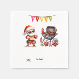 Guardanapo De Papel Natal em Julho com Festa de Churrasco do PAPAI NOE