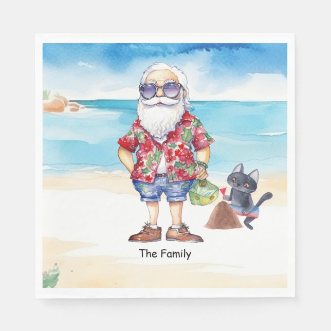 Guardanapo De Papel Natal em julho com SANTA CLAUS (Frente)