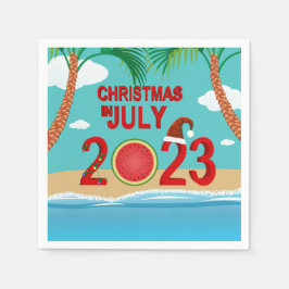 Guardanapo De Papel Natal em julho de 2023 Watermelon Beach