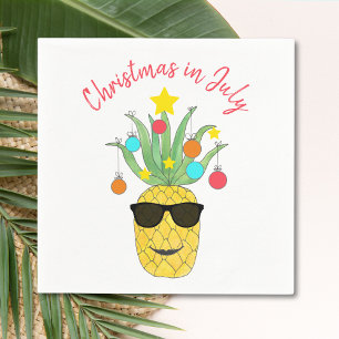 Guardanapo De Papel Natal em julho Feriado Tropical de Abacaxi