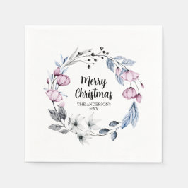 Guardanapo De Papel Natal Floral Personalizado