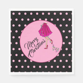 Guardanapo De Papel Natal Glam Rosa