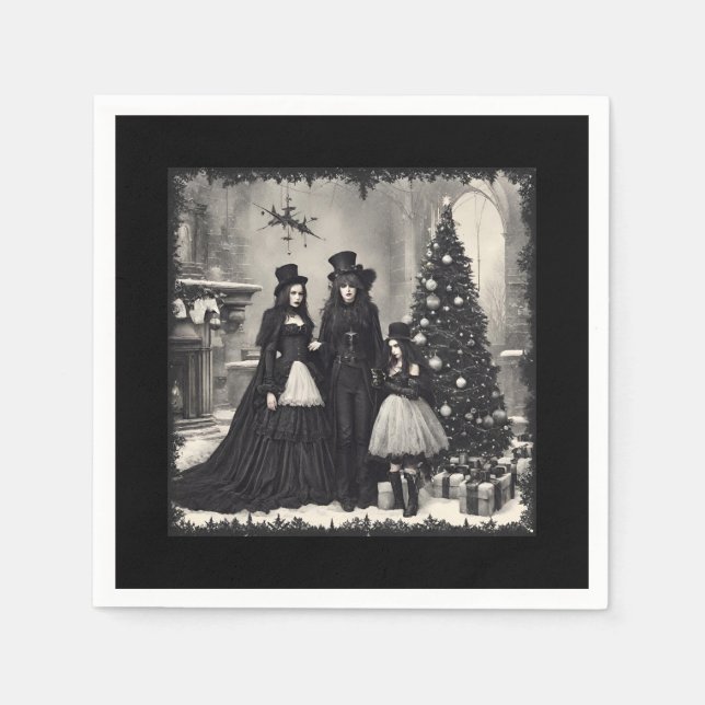 Guardanapo De Papel Natal Gótico (Frente)