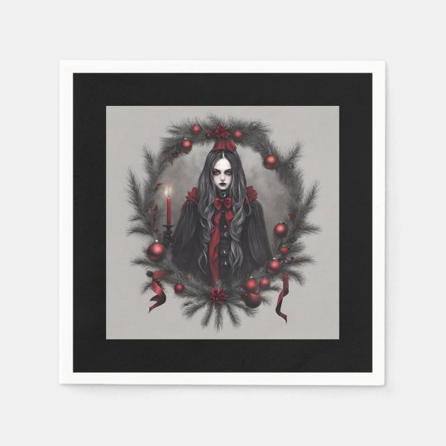 Guardanapo De Papel Natal Gótico (Frente)