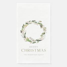 Guardanapo De Papel Natal Greenery Wreath