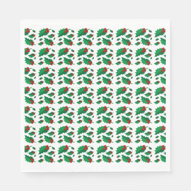 Guardanapo De Papel Natal Holly (Frente)