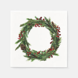 Guardanapo De Papel Natal Holly Wreath