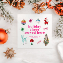 Guardanapo De Papel Natal Kitsch | Alegria de Natal Servida Aqui
