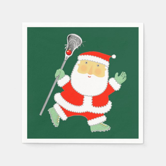 Guardanapo De Papel Natal Lacrosse Férias (Frente)