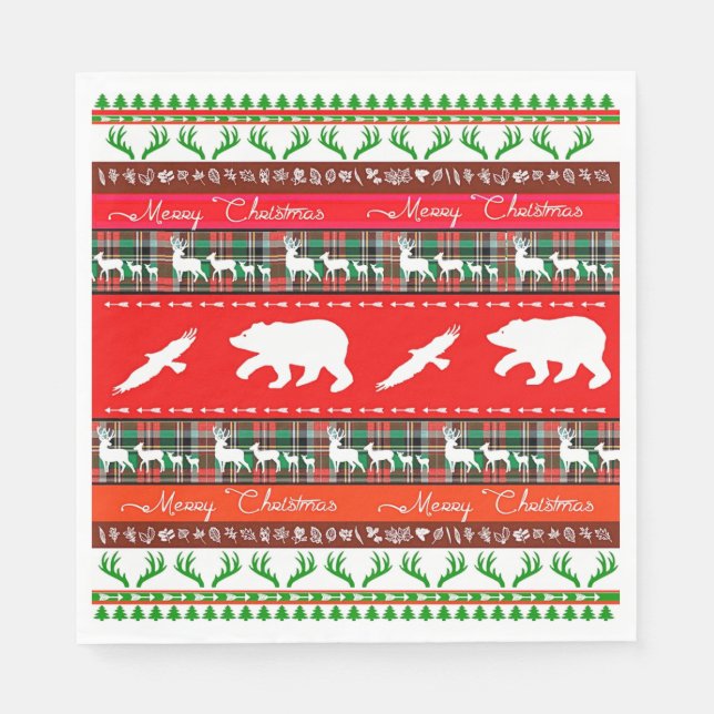 Guardanapo De Papel Natal na floresta (Frente)