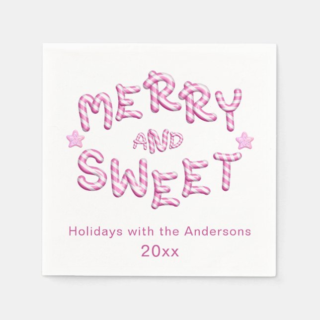 Guardanapo De Papel Natal Napkins Feliz Bright Candy Candy Feriado (Frente)