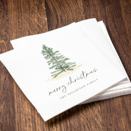 Guardanapo De Papel Natal Napkins Feriado Evergreen Pine Simples