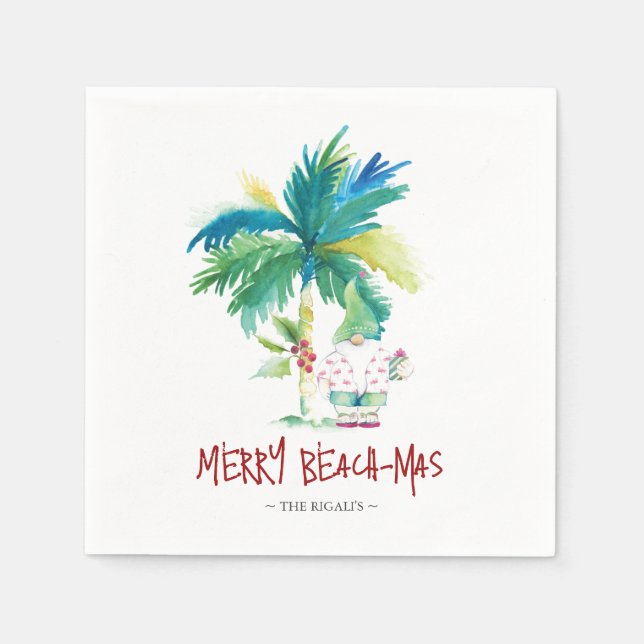 Guardanapo De Papel Natal Napkins Tropical Beach (Frente)