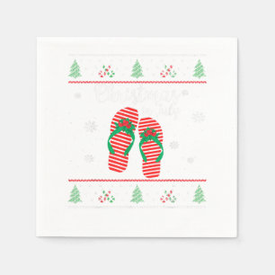 Guardanapo De Papel Natal No Verão De Julho Feio